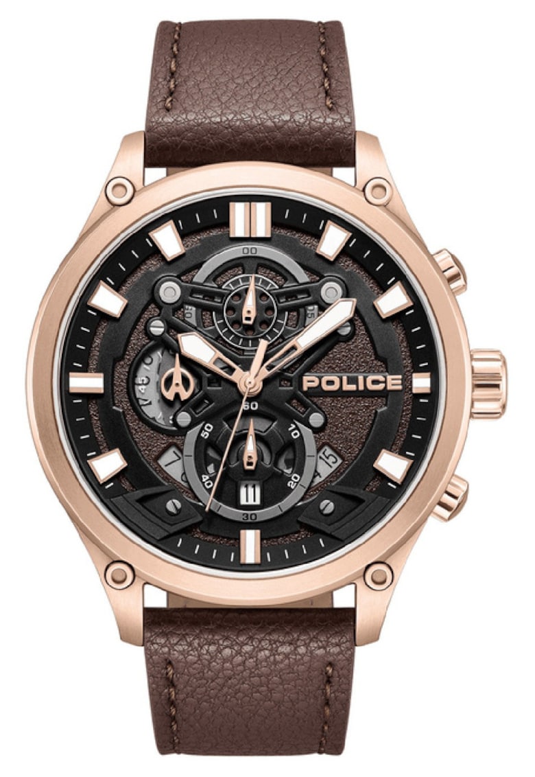 Ceas barbati - Auriu/Maro