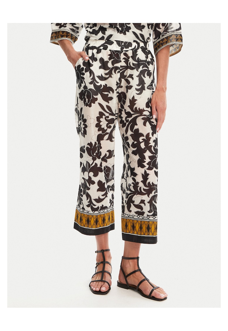 Pantaloni dama - negru/bej