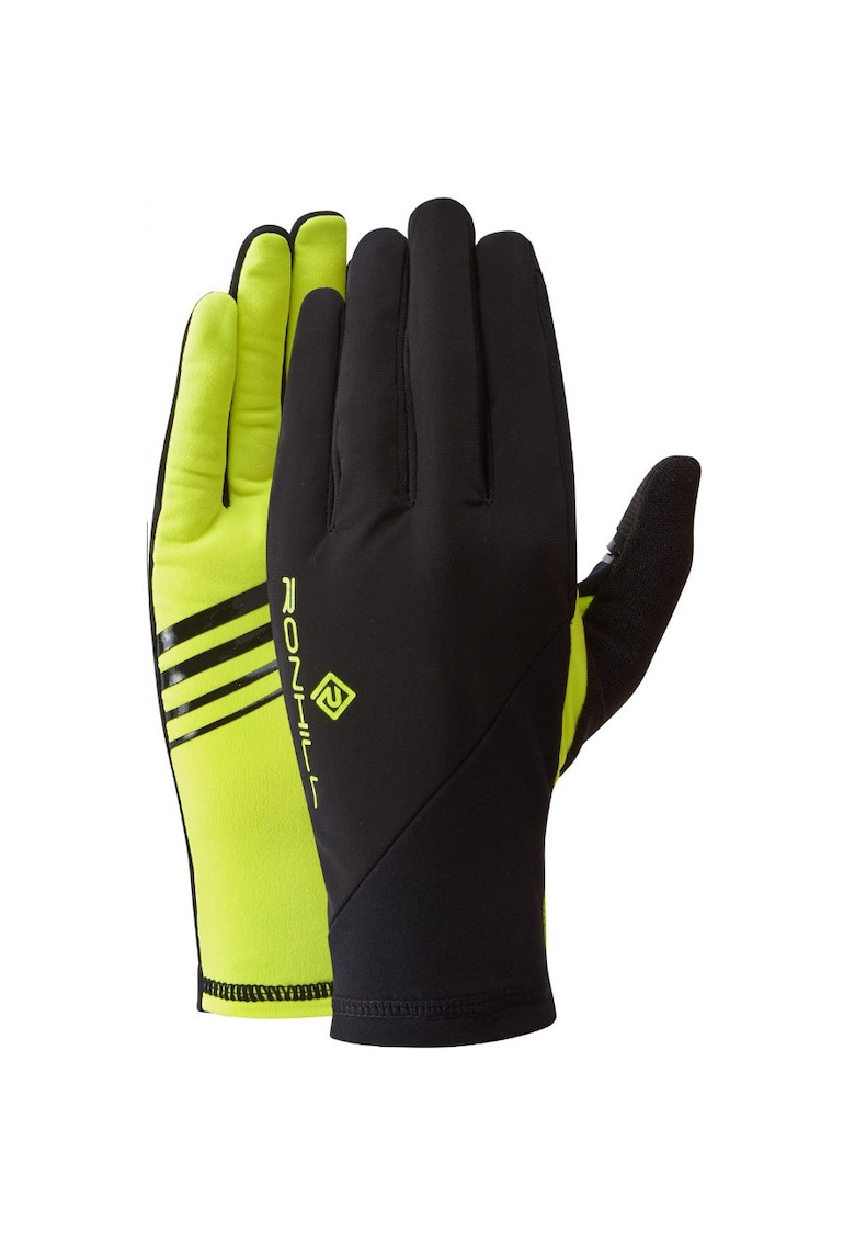 Manusi alergare Wind-Block-Negru/Lime-S