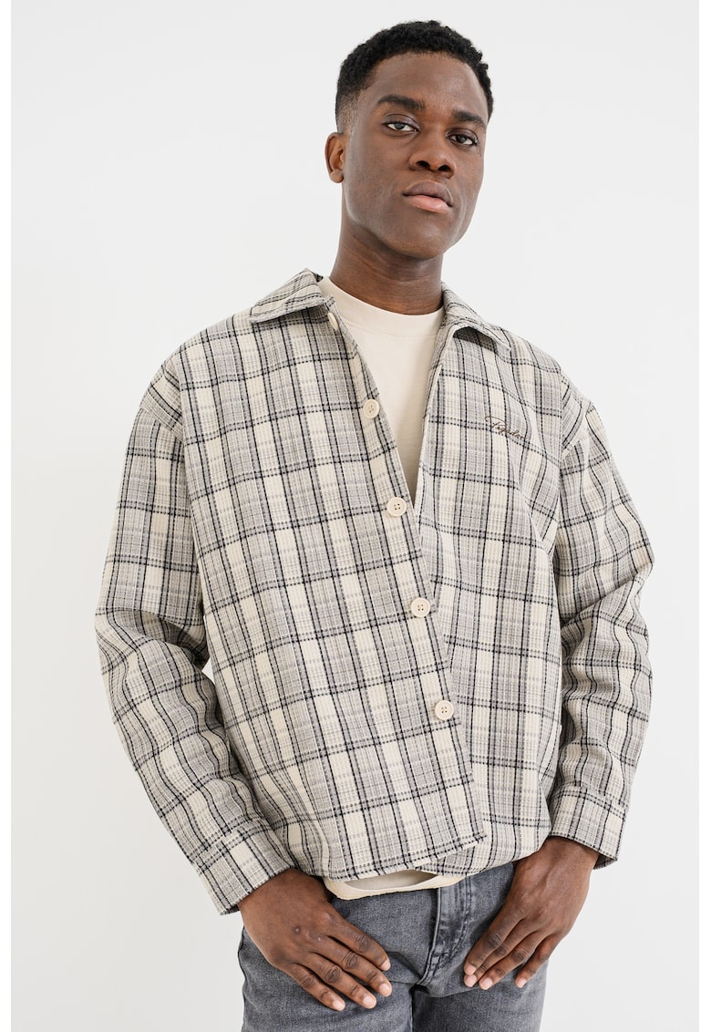Jacheta-camasa de bumbac in carouri