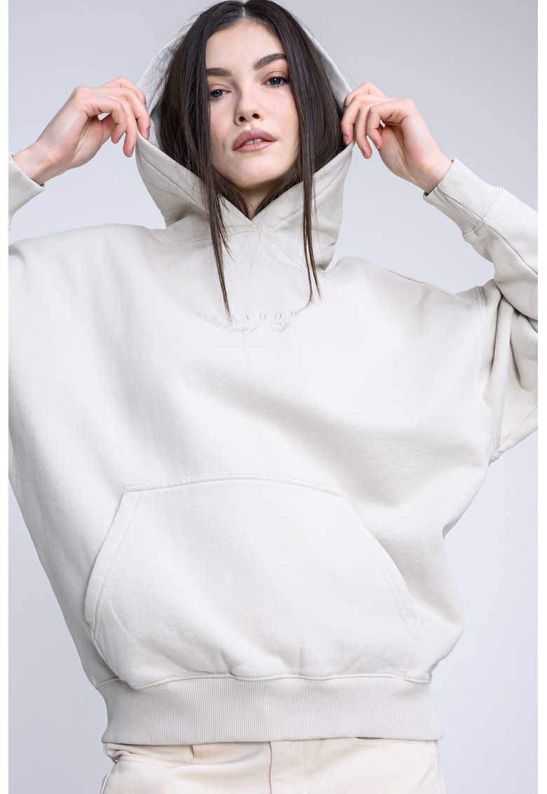 Hanorac cu imprimeu si maneci cazute