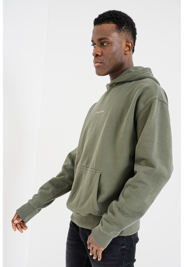 Hanorac lejer cu maneci cazute - Verde sparanghel