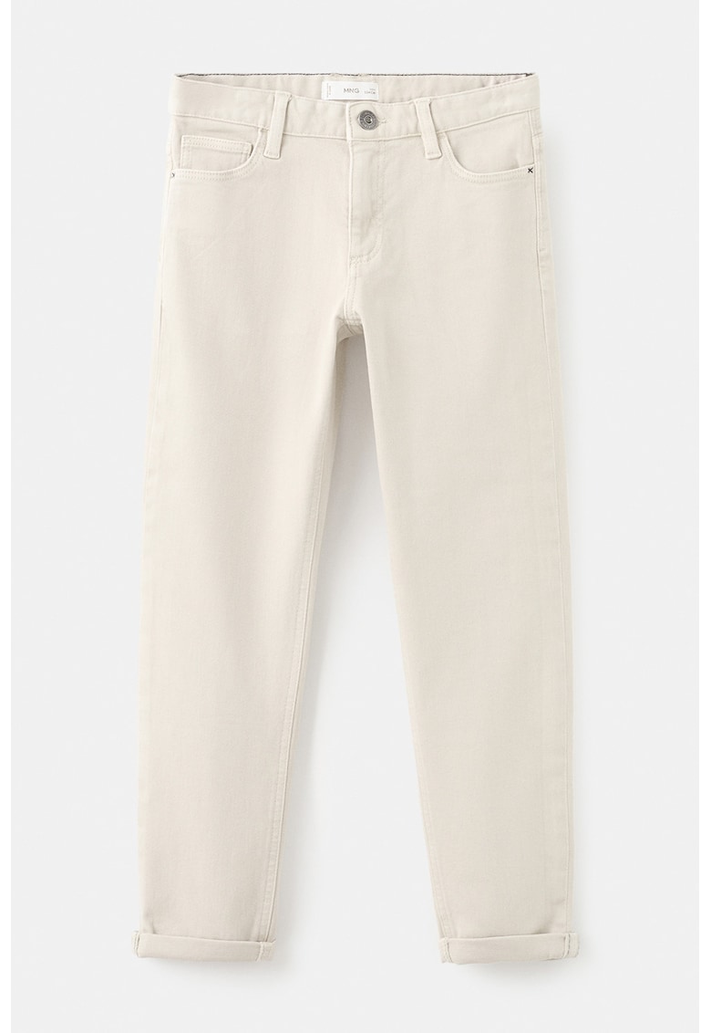 Blugi slim-fit cu model uni - Alb fildes