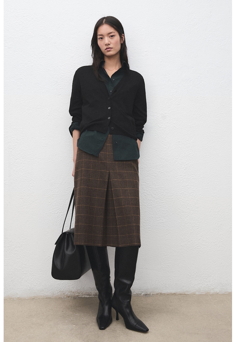 Cardigan uni cu nasturi - Negru