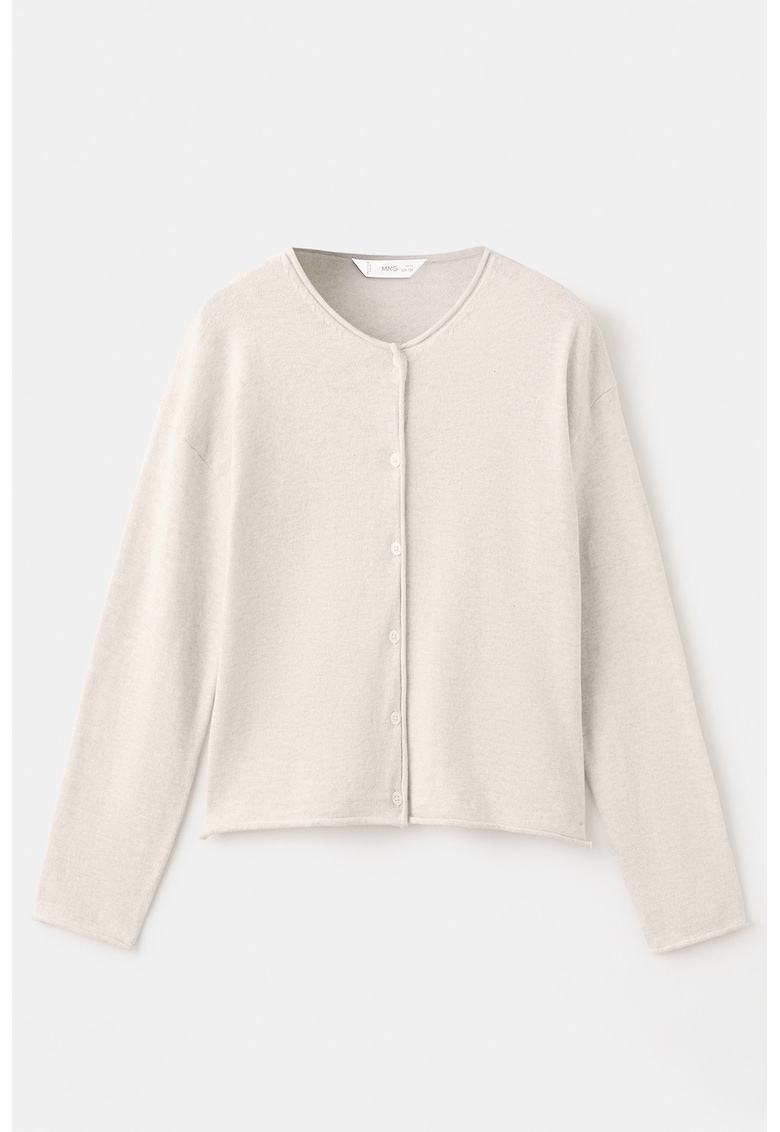 Cardigan din bumbac cu nasturi - Bej deschis