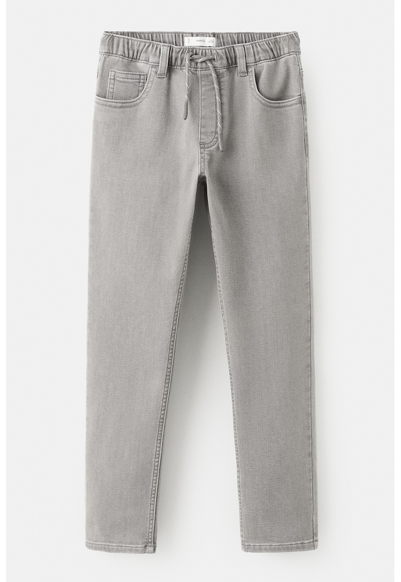 Blugi slim-fit cu snururi - Gri