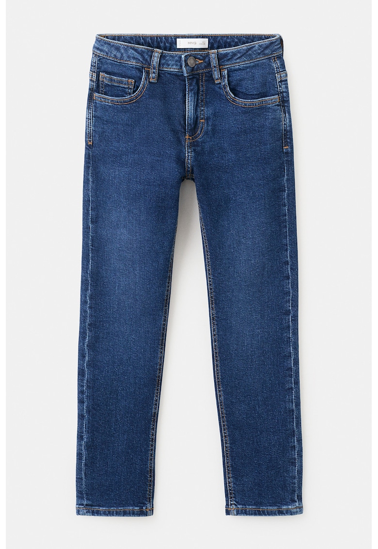 Blugi slim-fit cu talie medie - Albastru indigo