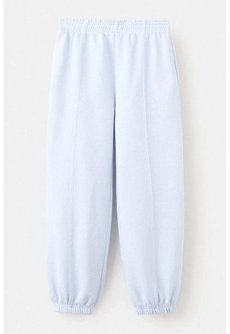 Pantaloni de trening din bumbac cu model uni