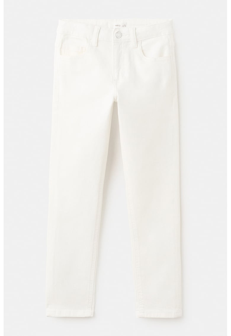 Blugi slim-fit cu talie medie - Alb murdar