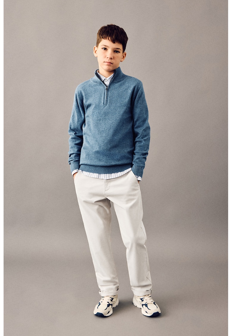 Pantaloni chino drepti - Alb fildes