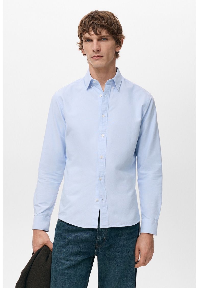 Camasa Oxford din bumbac - Albastru deschis