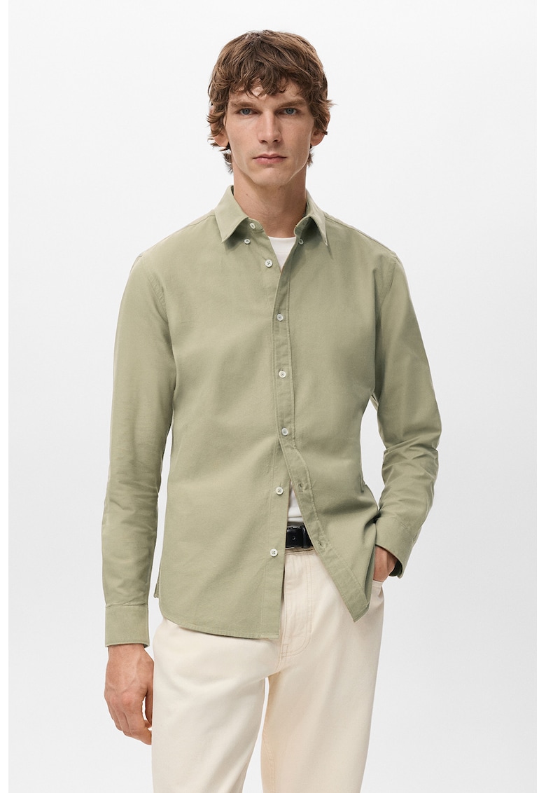 Camasa Oxford din bumbac - Kaki