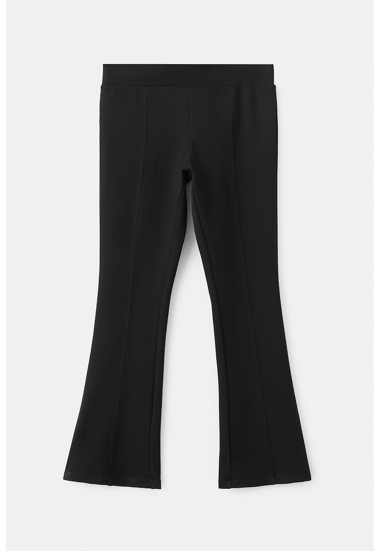 Pantaloni uni evazati - Negru
