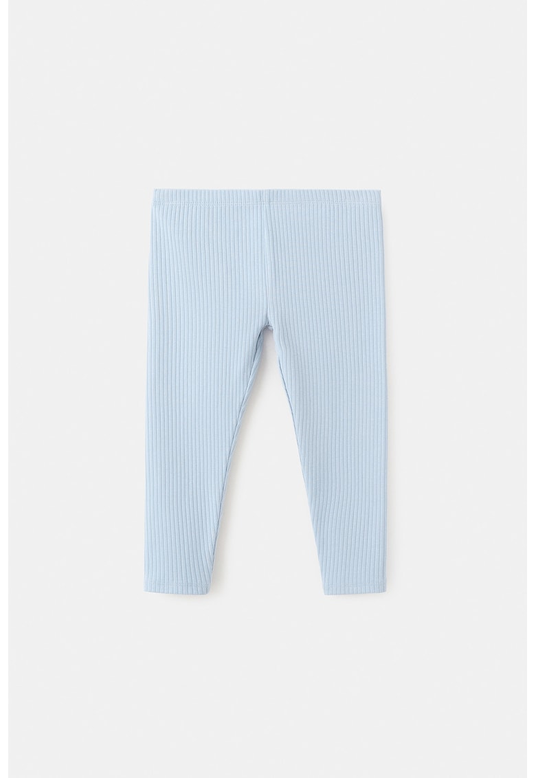 Colanti striati cu buzunar pe partea din spate - Albastru deschis
