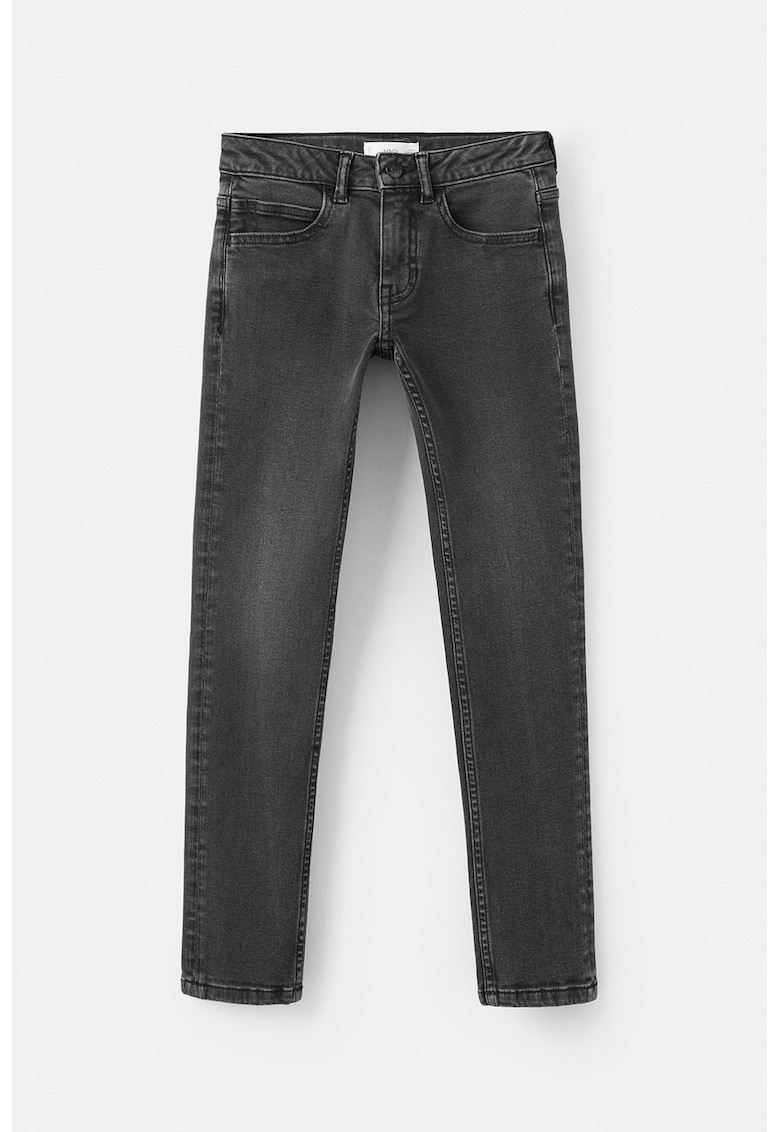 Blugi slim fit cu talie medie - Negru stins