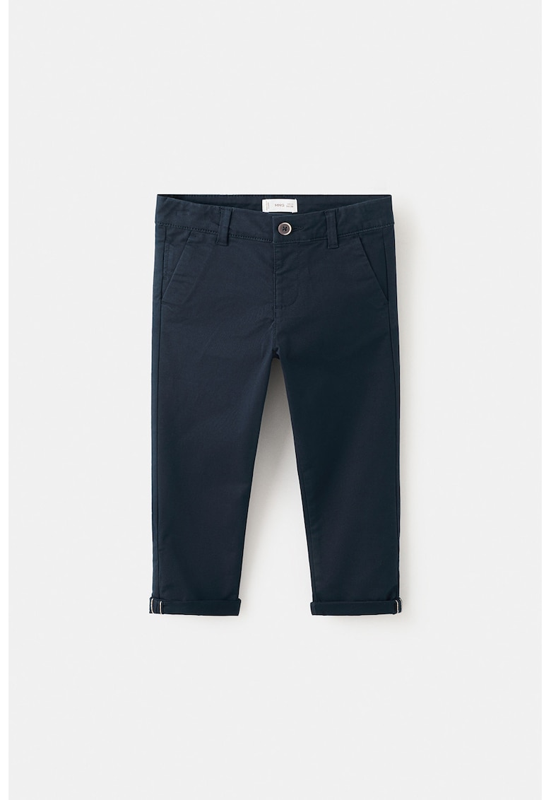 Pantaloni chino cu talie medie - Albastru ultramarin