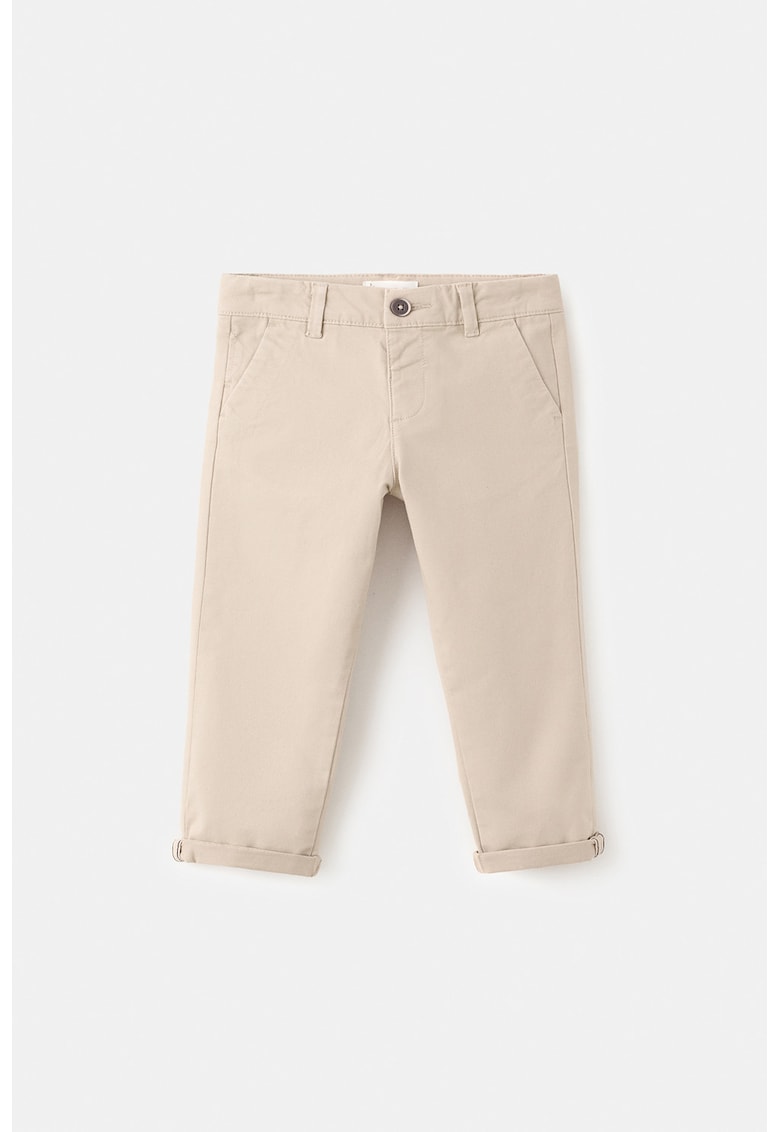 Pantaloni chino cu talie medie - Maro nisip