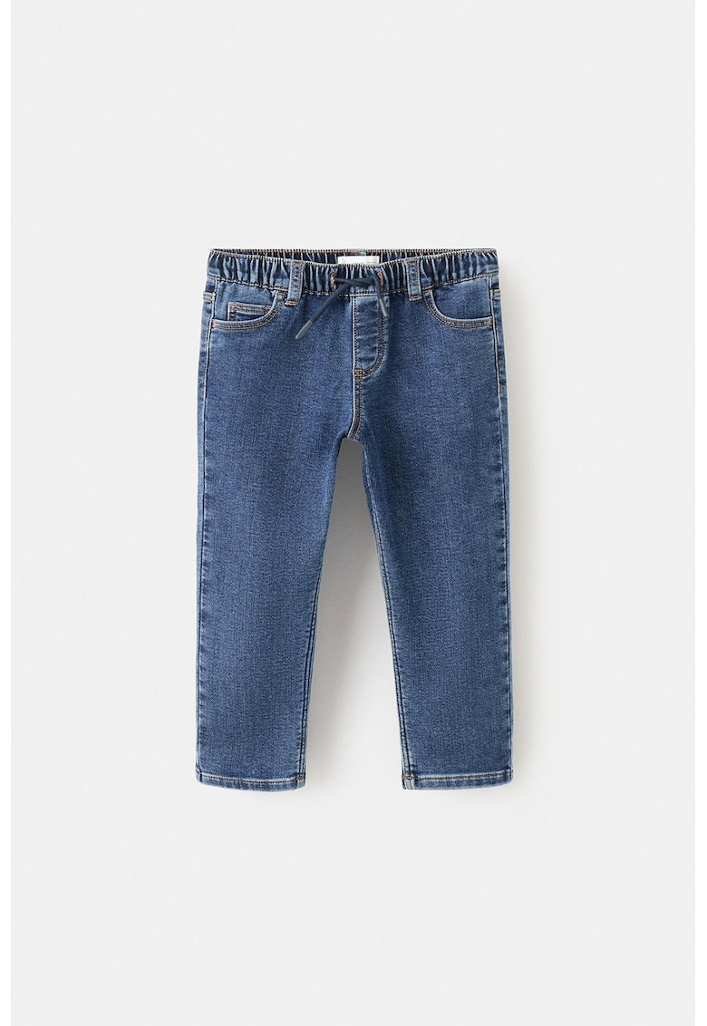 Blugi jogger cu talie ajustabila - Albastru inchis