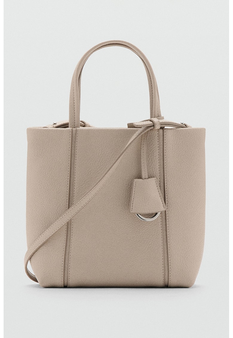 Geanta din piele ecologica cu bareta de umar - Lila pal