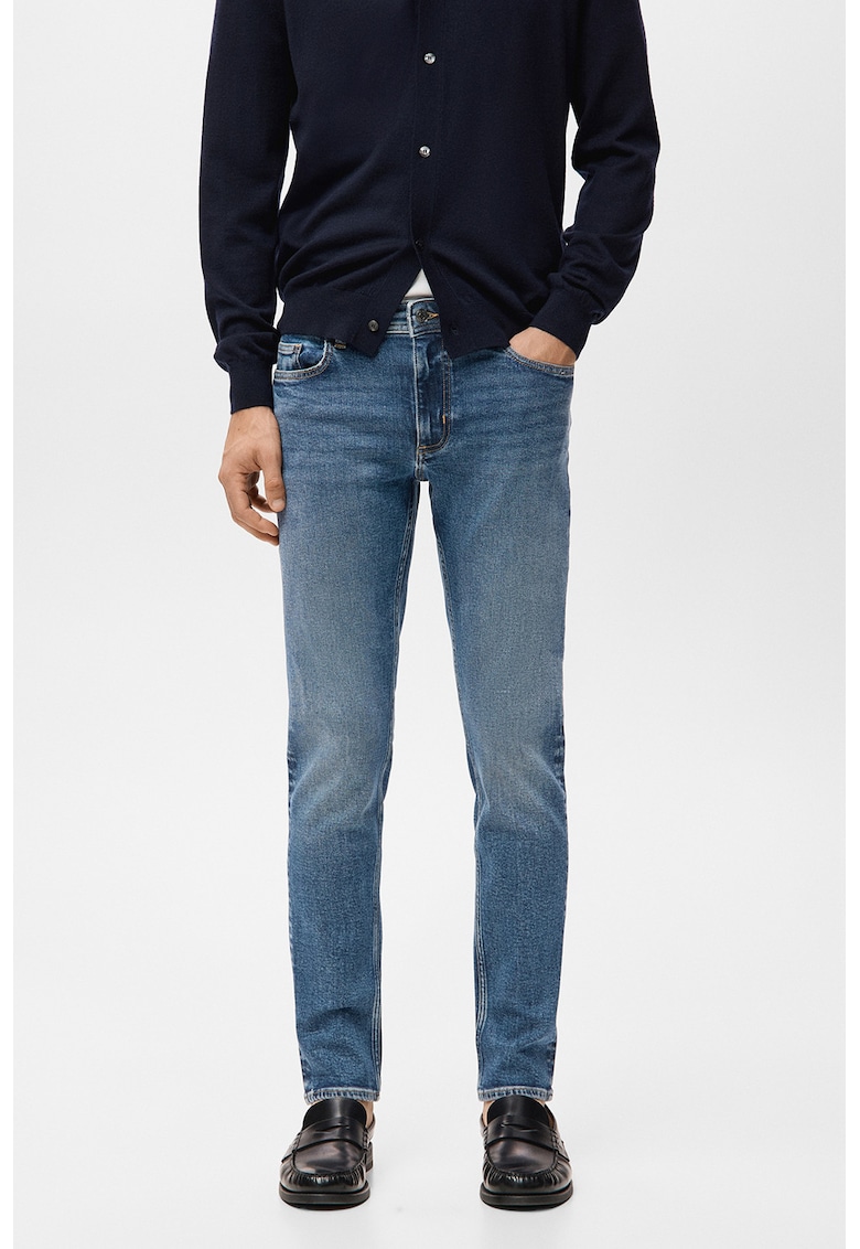 Blugi slim fit - Albastru deschis melange