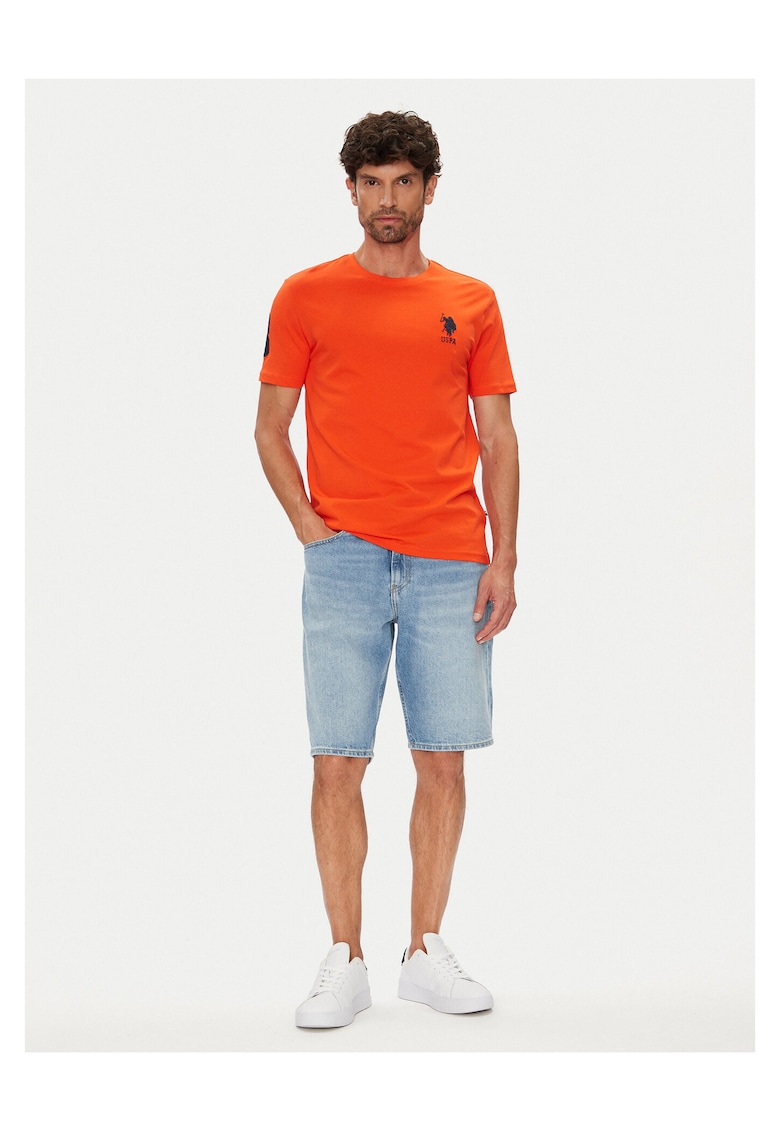 US POLO ASSN Tricou barbati U.S. Polo Assn - portocaliu - bumbac
