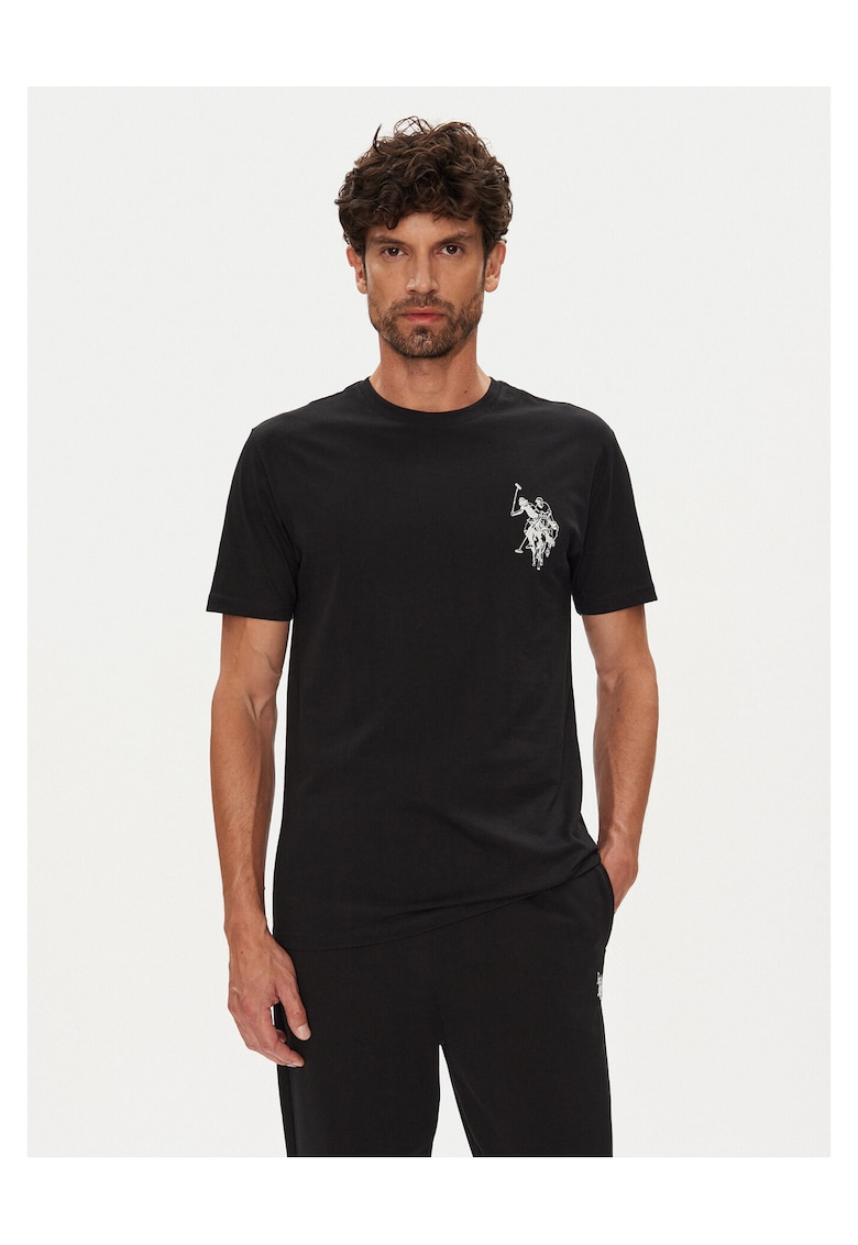 US POLO ASSN Tricou barbati negru - bumbac