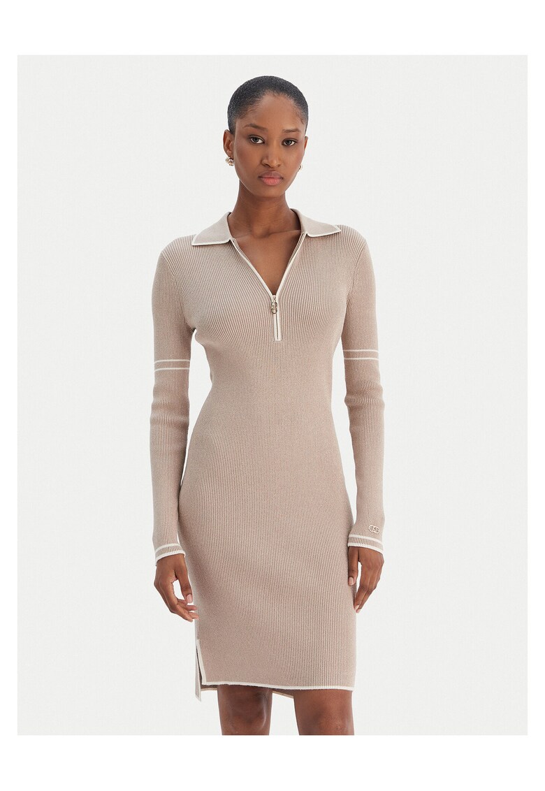 Rochie tricotata - de dama bej