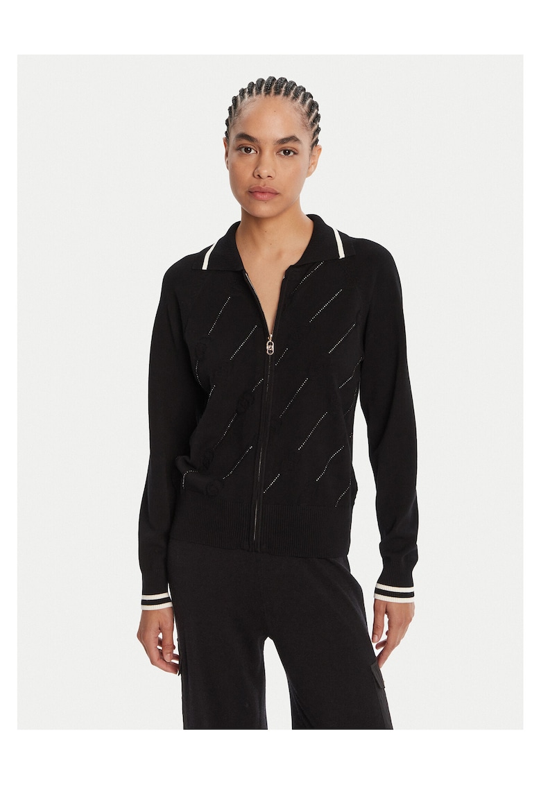 Cardigan dama Sport - negru - fermoar