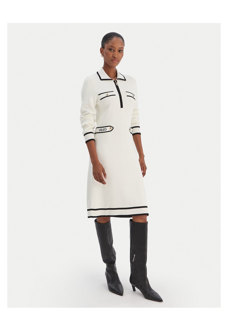 Rochie tricotata - de dama ecru