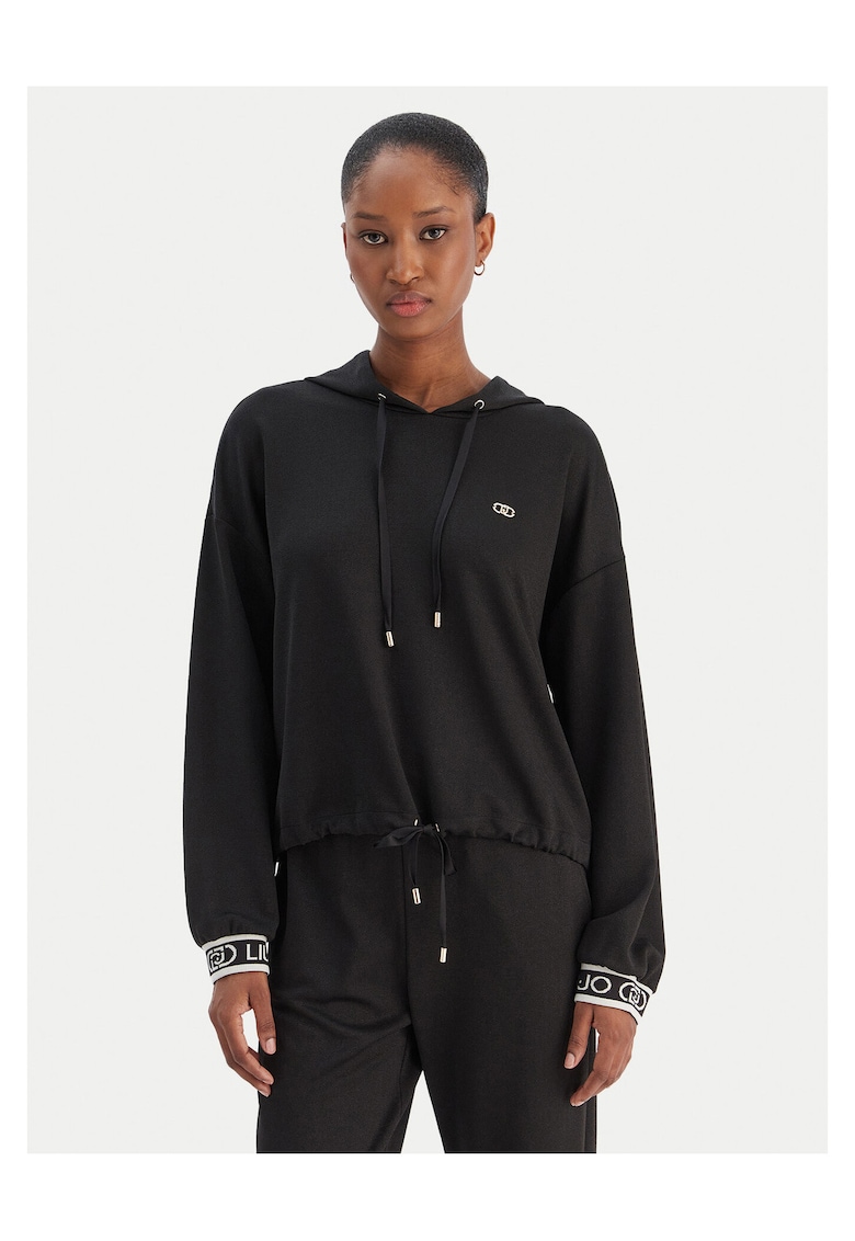 Hanorac dama culoare negru - textil