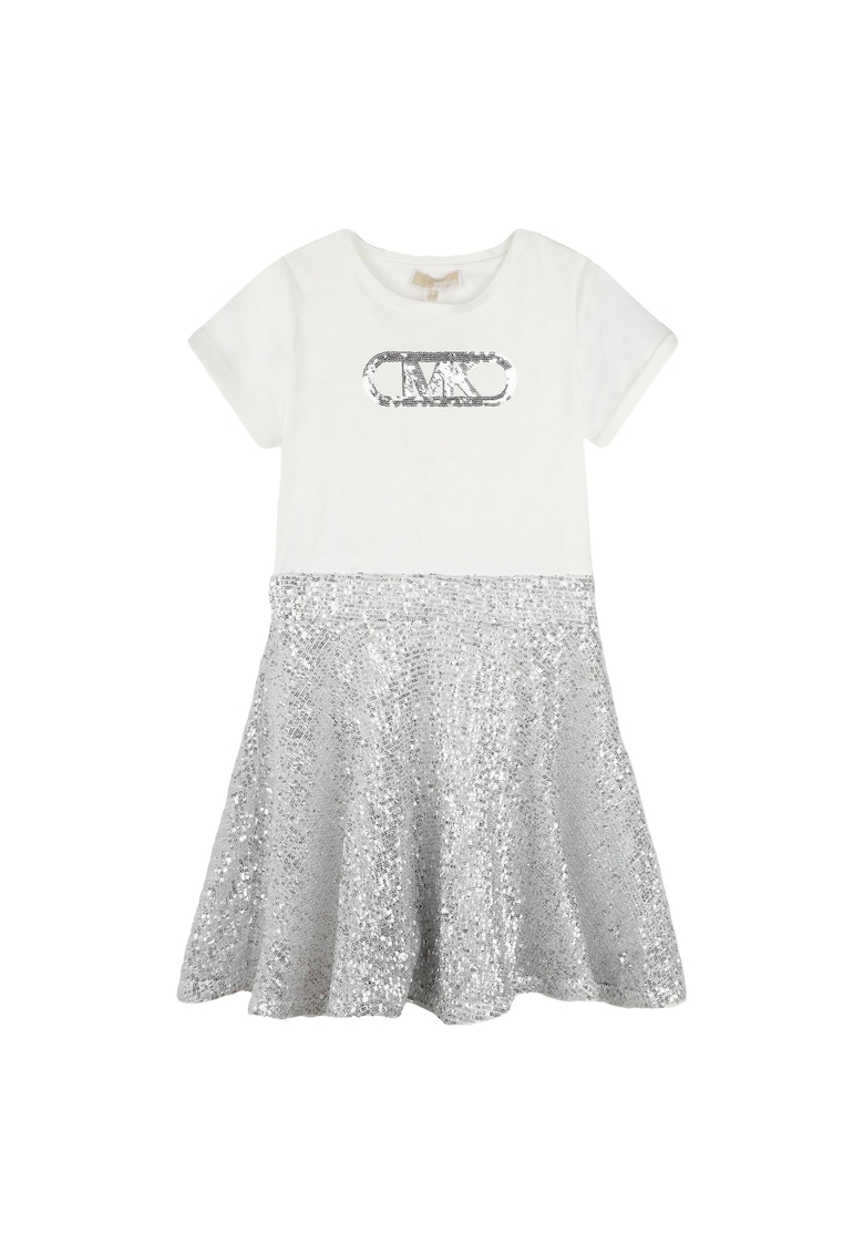 Rochie casual fete argintiu