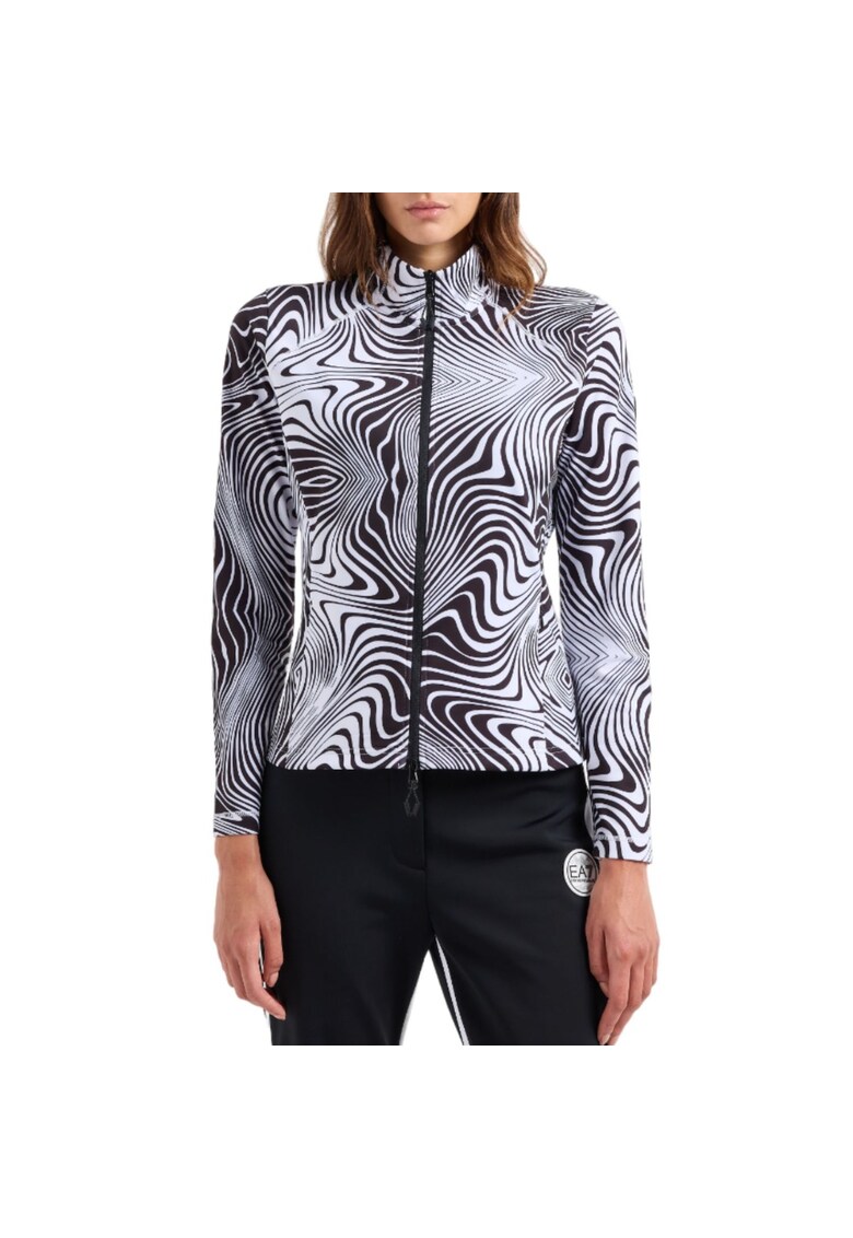 Fleece dama EA7 - Alb/Negru