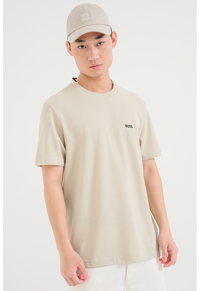 Tricou de bumbac cu logo - Kaki