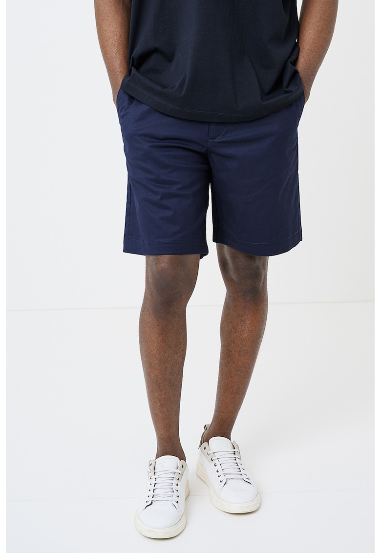 Pantaloni scurti chino cu buzunare laterale - Bleumarin
