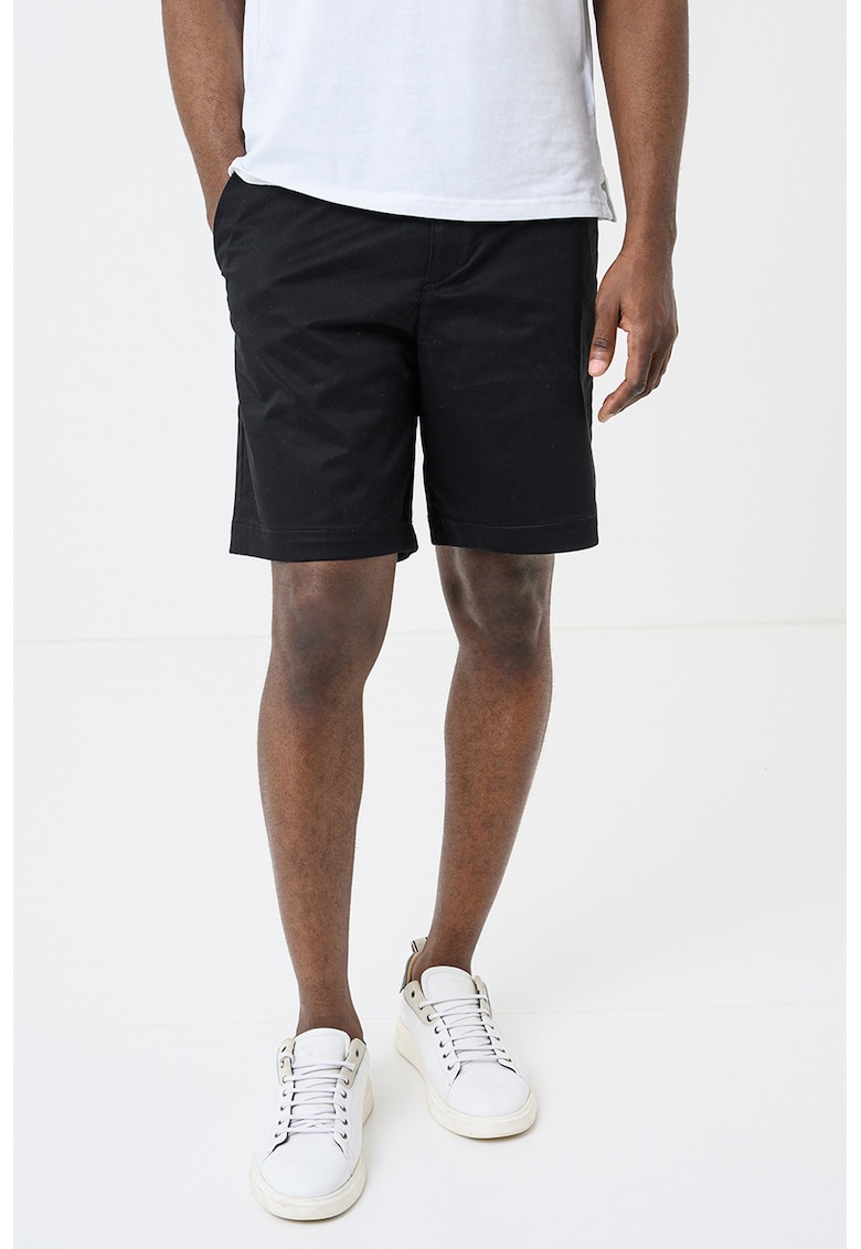 Pantaloni scurti chino cu buzunare laterale - Negru