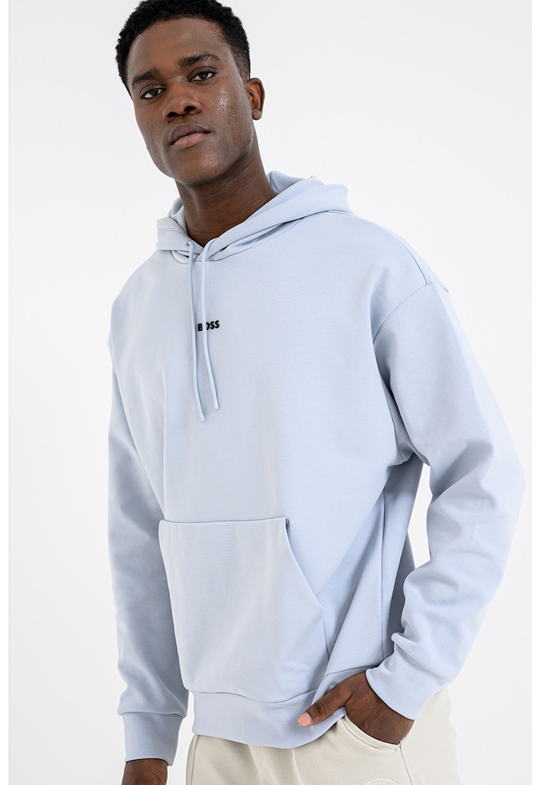 Hanorac cu buzunar kangaroo - Gri deschis