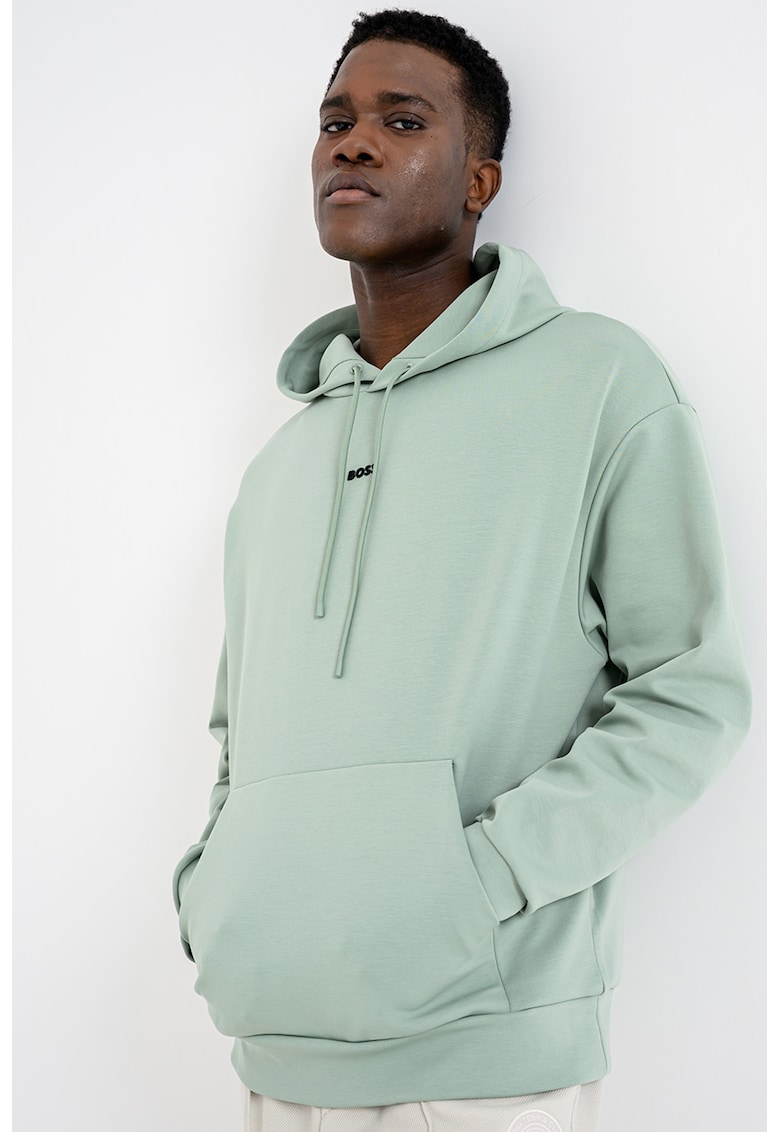 Hanorac cu buzunar kangaroo - Verde fistic