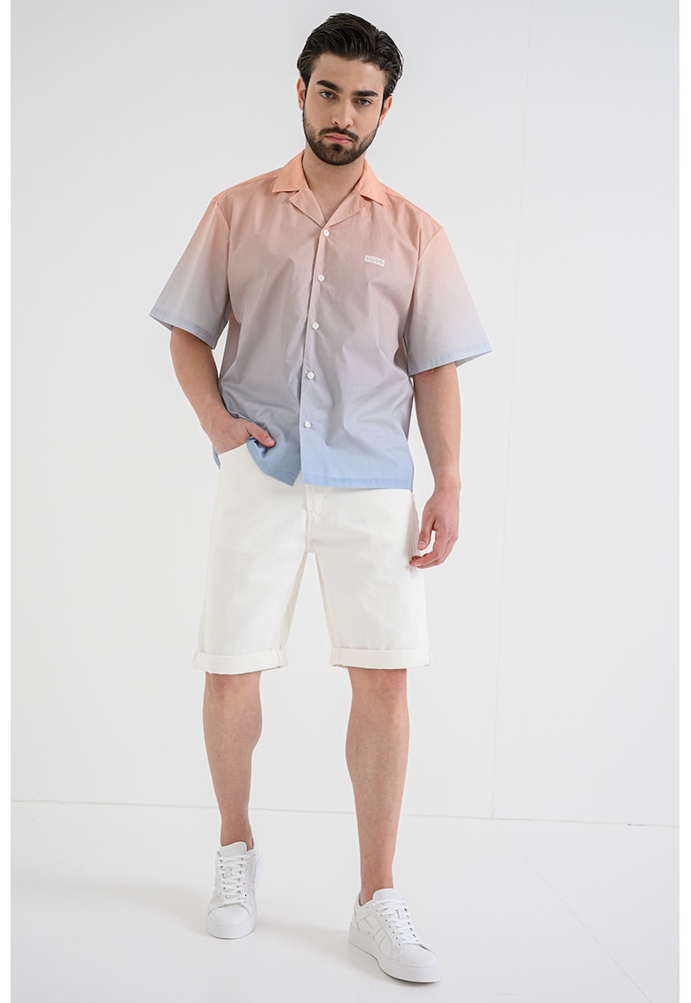 Blugi scurti relaxed fit - Crem