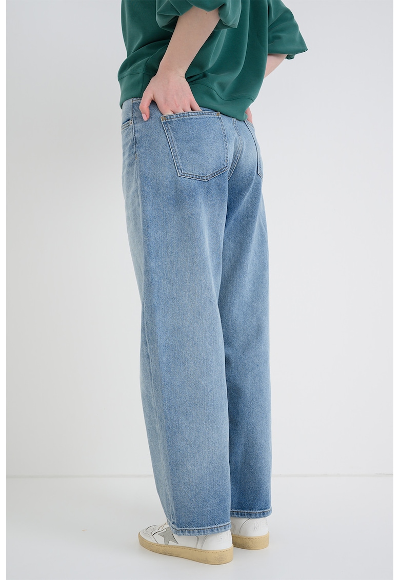 Blugi relaxed fit cu aspect decolorat Leni - Albastru deschis