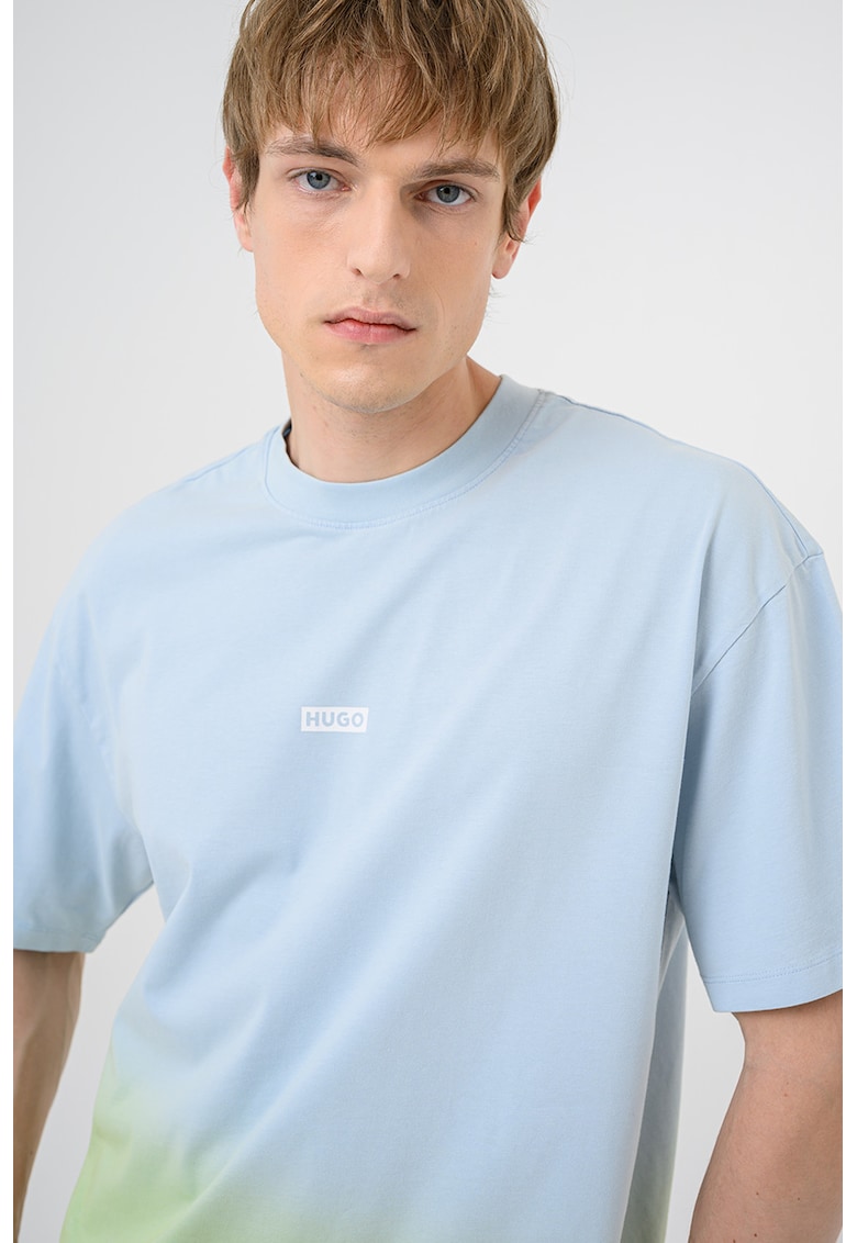 Tricou lejer cu logo - Albastru pastel