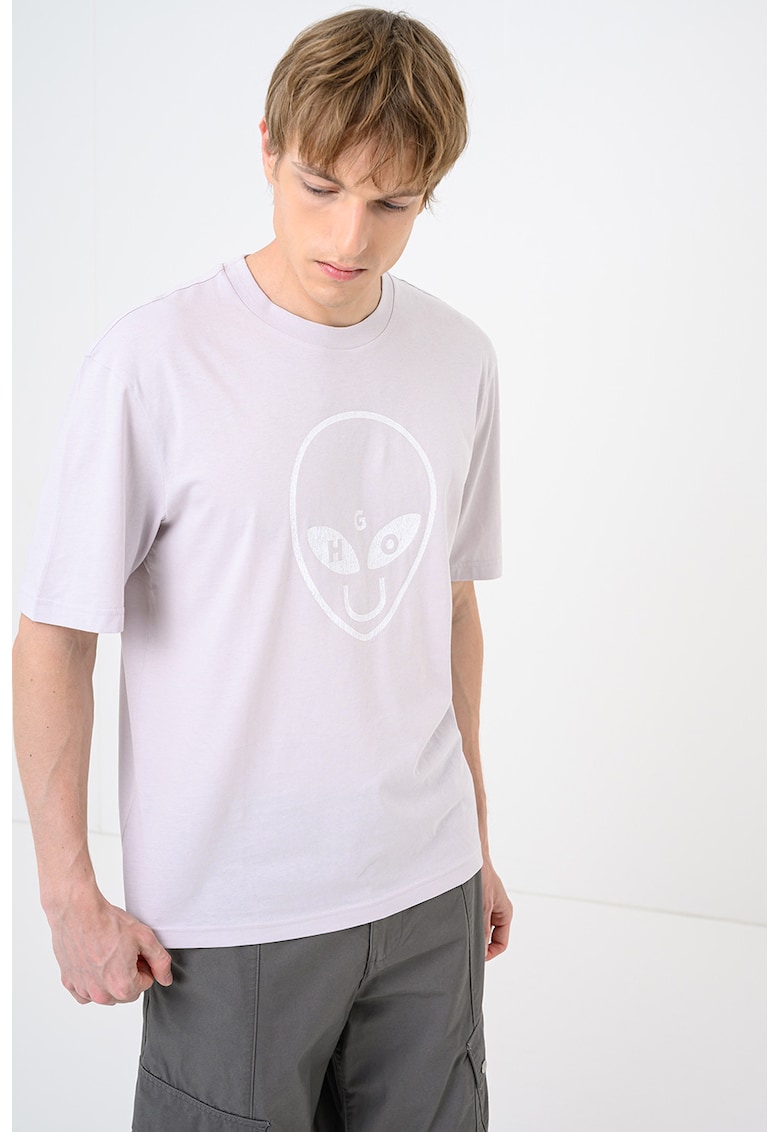 Tricou de bumbac cu imprimeu Nalien - Lila
