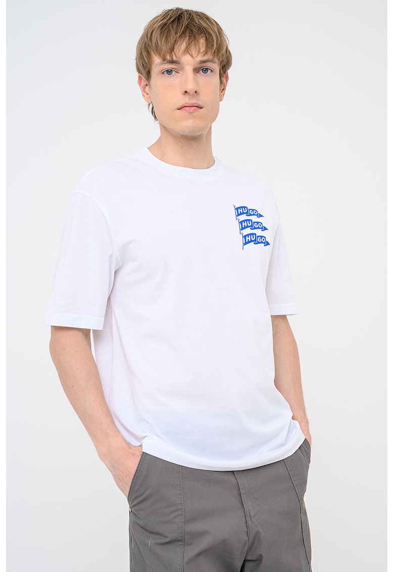 Tricou de bumbac cu imprimeu Nalien - Alb optic