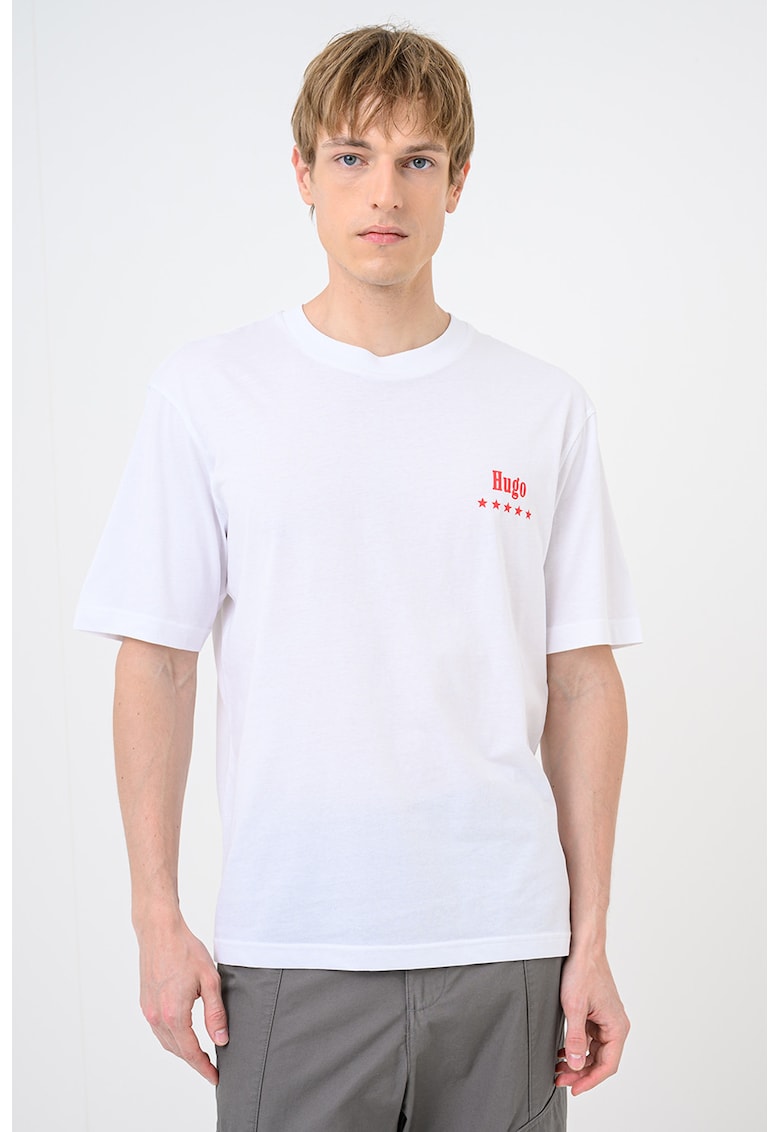 Tricou regular fit cu imprimeu Nucavo - Alb optic