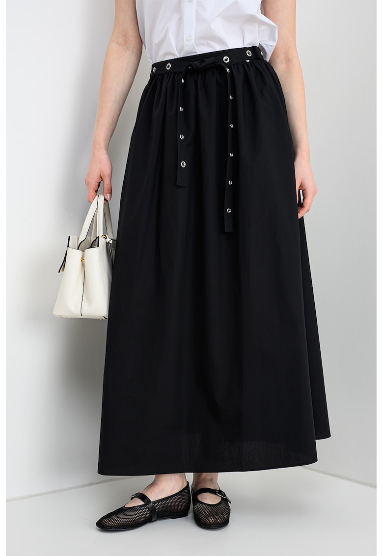 Fusta lunga cu buzunare - Negru