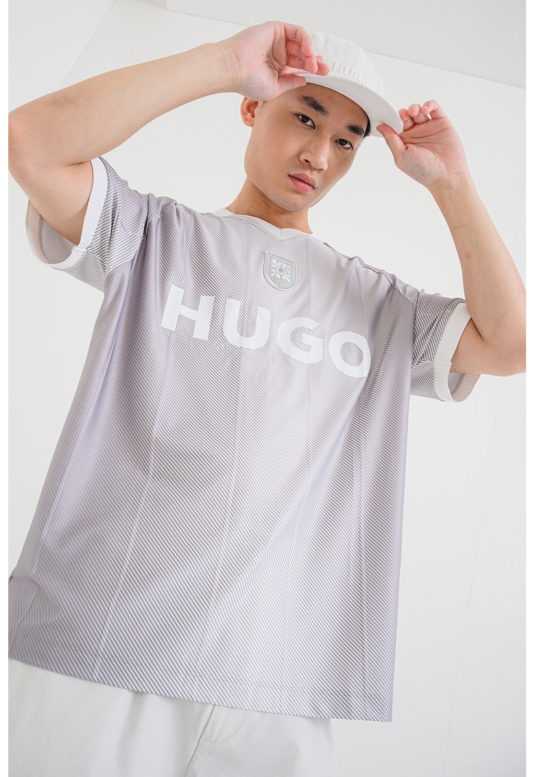 Tricou cu imprimeu logo Dwild - Alb/Gri
