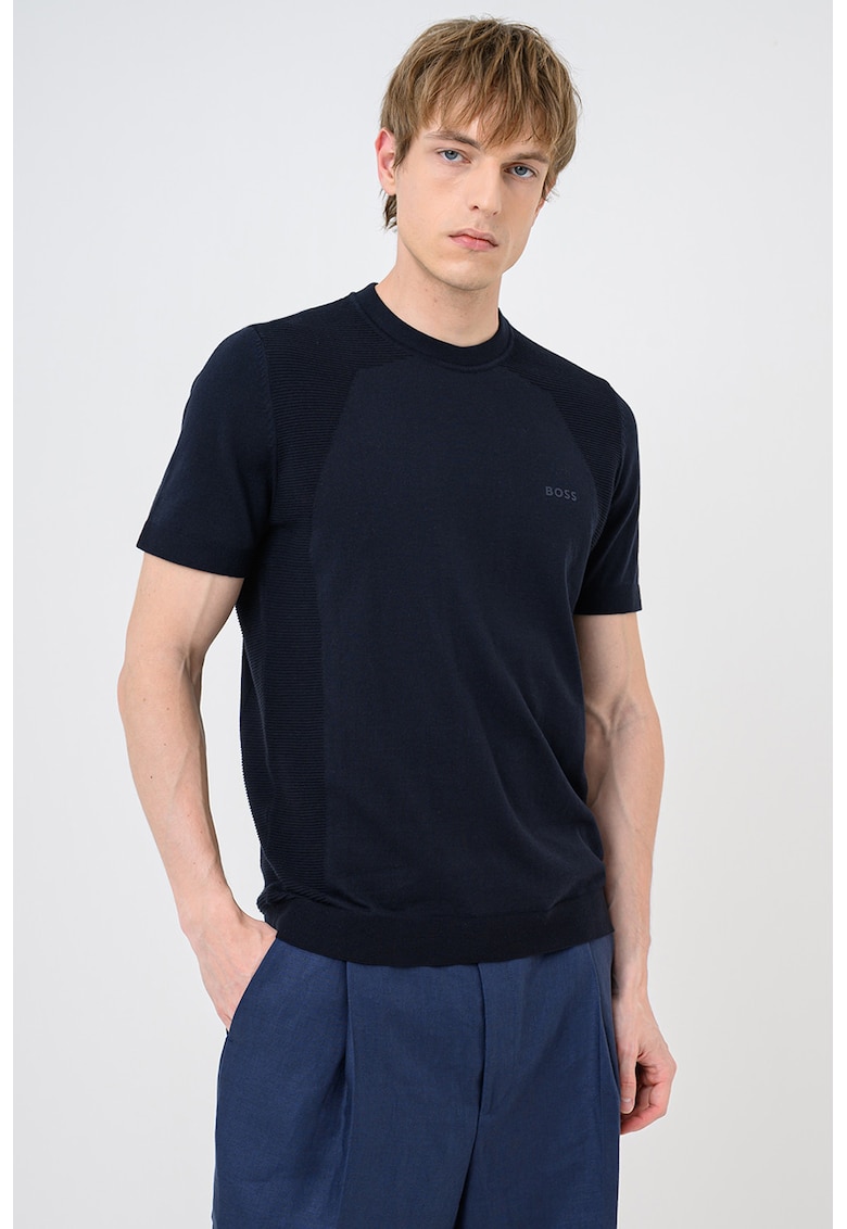 Tricou cu decolteu la baza gatului Momentum Lite - Albastru ultramarin