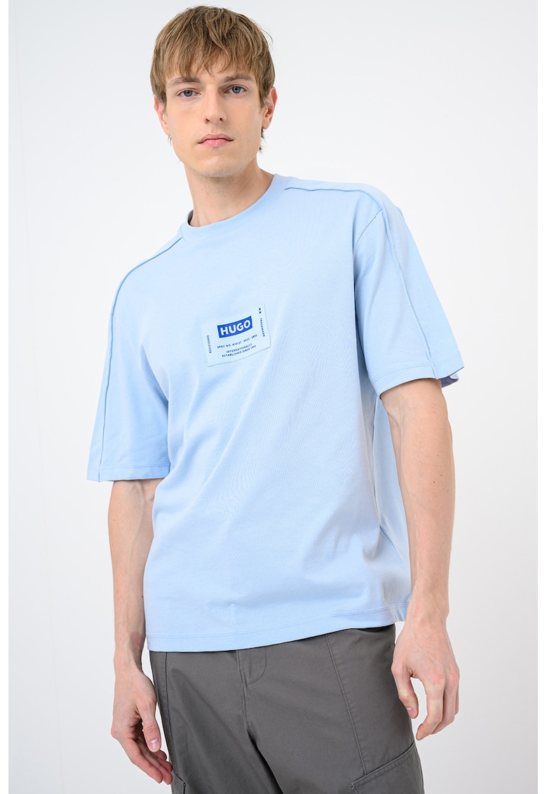 Tricou lejer cu logo Nromo - Albastru pastel