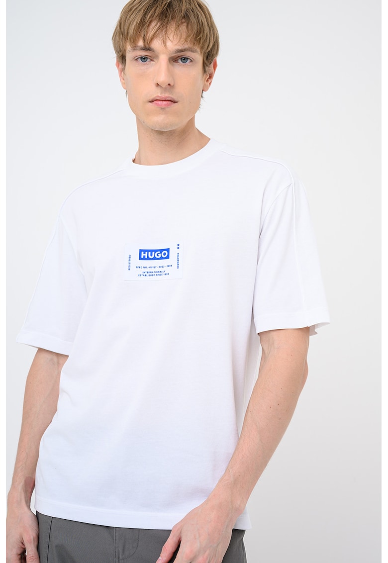 Tricou lejer cu logo Nromo - Alb optic
