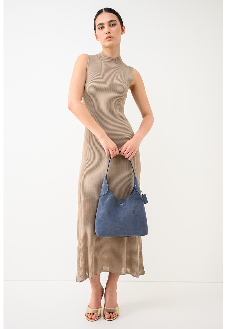 Rochie lunga cambrata - Maro camel