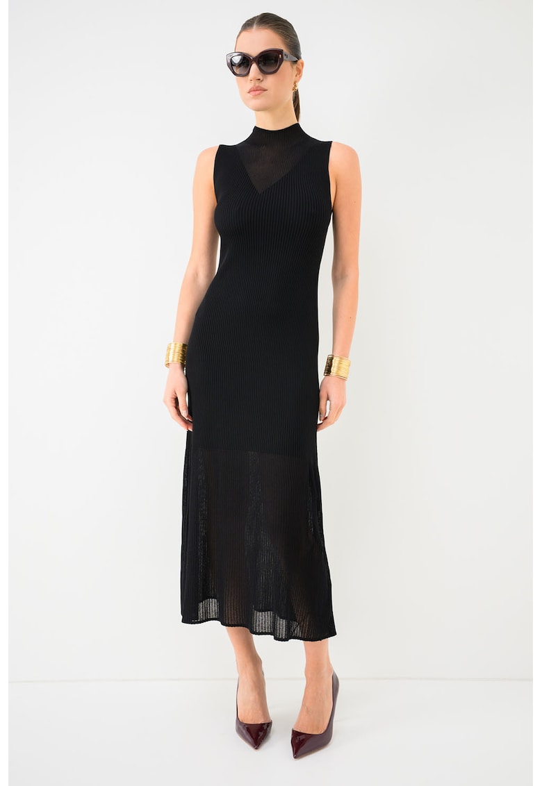 Rochie lunga cambrata - Negru